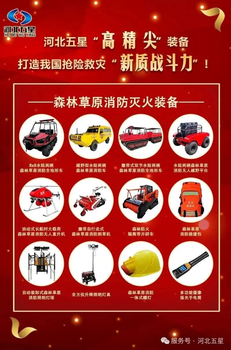 河北五星“高、精、尖”森林草原消防滅火裝備，打造我國搶險救災(zāi)“新質(zhì)戰(zhàn)斗力”